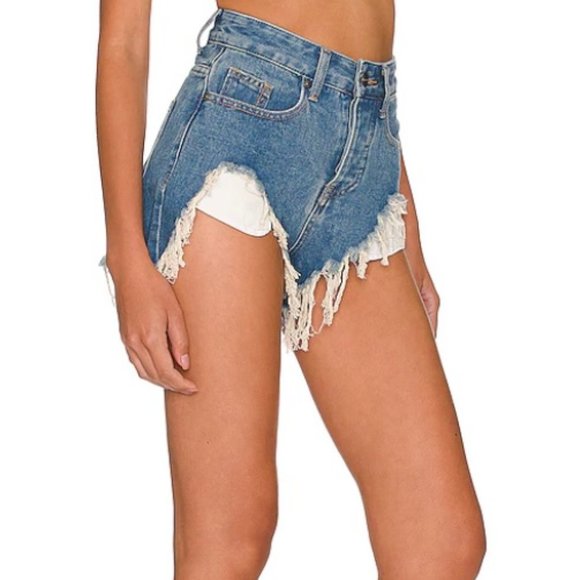 SUPERDOWN REVOLVE QUINN DENIM SHORTS 27 NWT - Picture 2 of 4